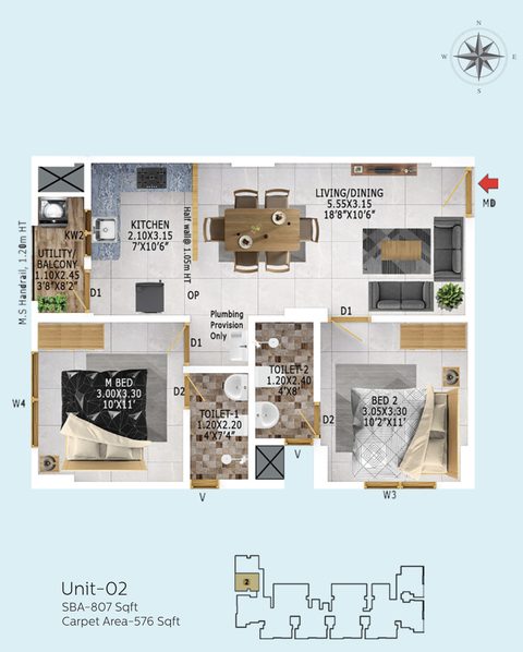 Confident Group - Lakeside | 2 & 3 BHK Waterfront Apartments - 13
