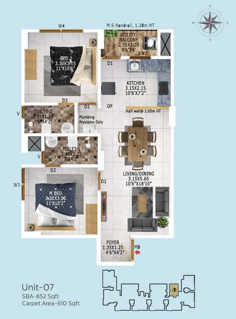 Confident Group - Lakeside | 2 & 3 BHK Waterfront Apartments - 10