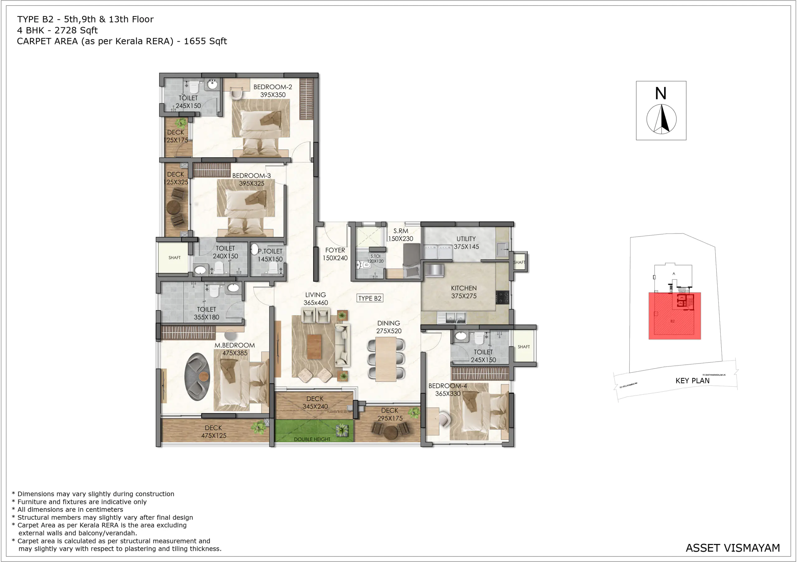 Asset Vismayam – Luxury 3 & 4 BHK Apartments in Sasthamangalam - 11