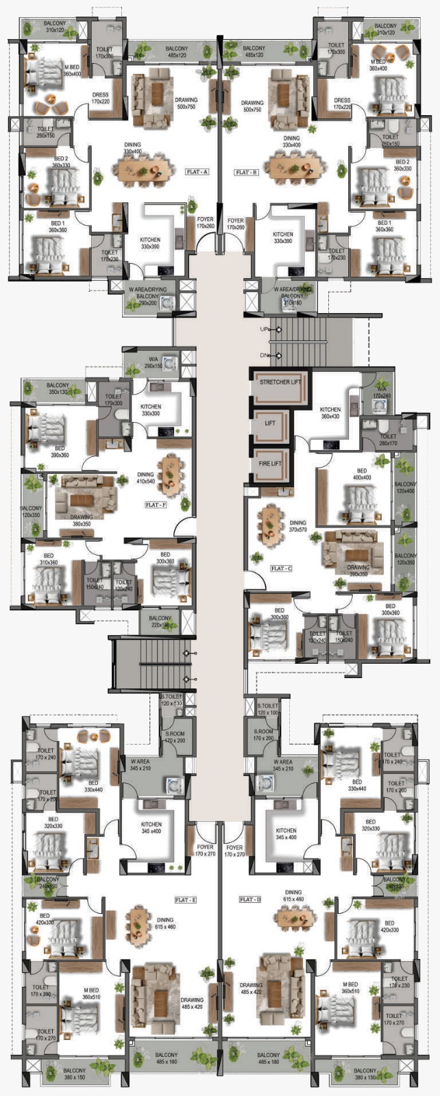 National Builders | National Royal Palace – 3 & 4 BHK Ultra Luxury Apartments- Pathadippalam ,Edappally - 17