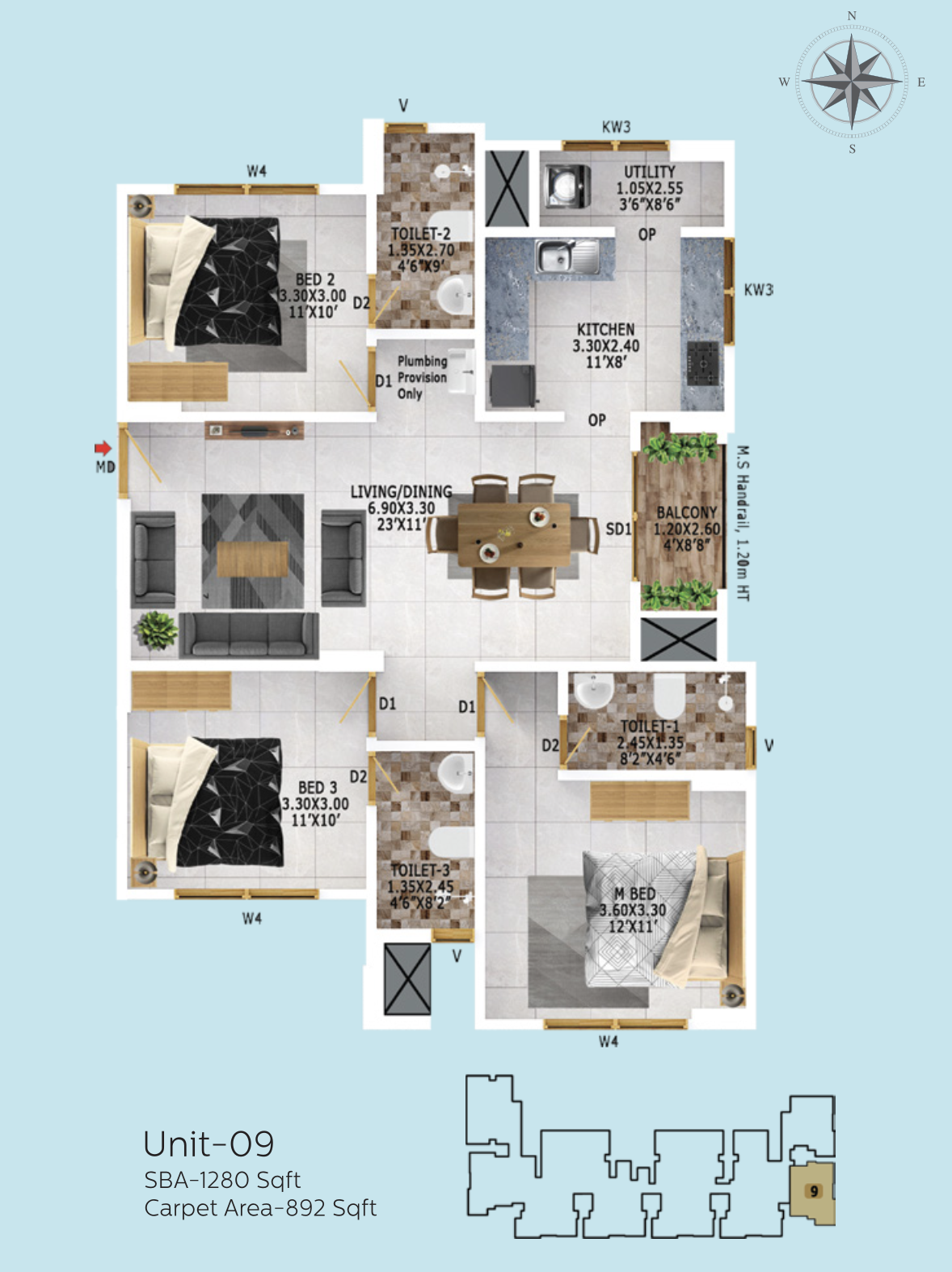 Confident Group - Lakeside | 2 & 3 BHK Waterfront Apartments - 8