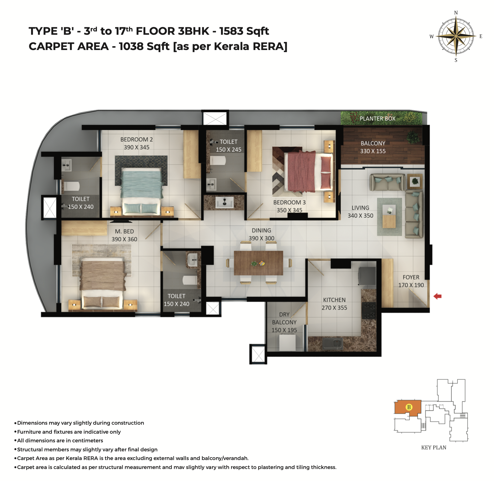 Asset Pavithram | 2 and 3 BHK Flats Apartments in Poonkunnam - 19