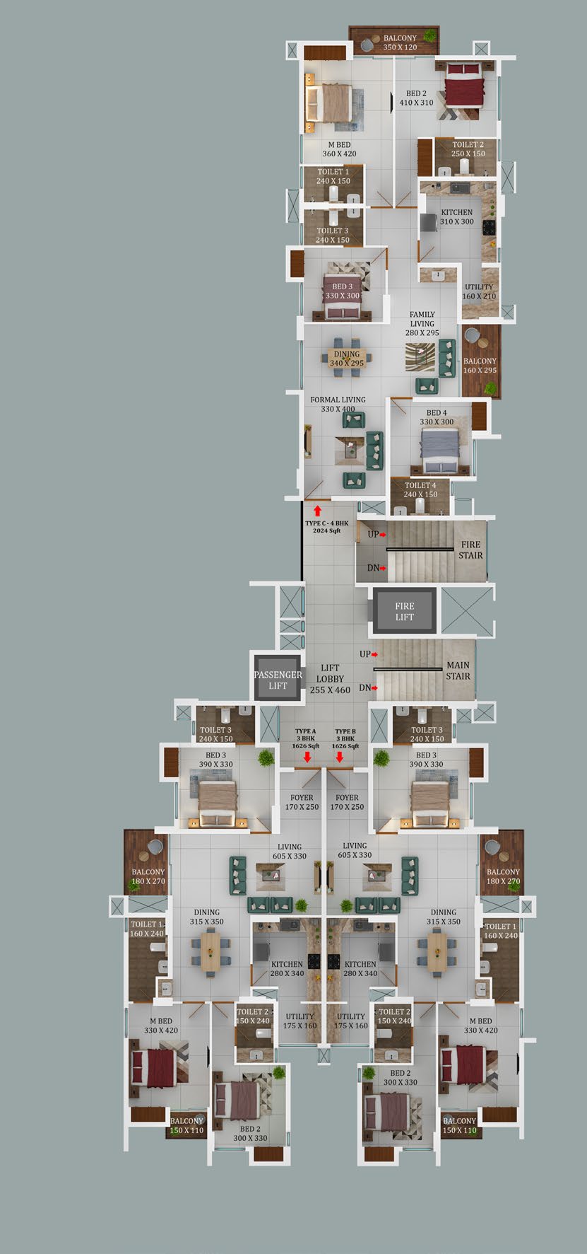 Arya Bhangy CENTARA – 3 BHK & 4 BHK Premium Apartments in Vyttila, Kochi - 19