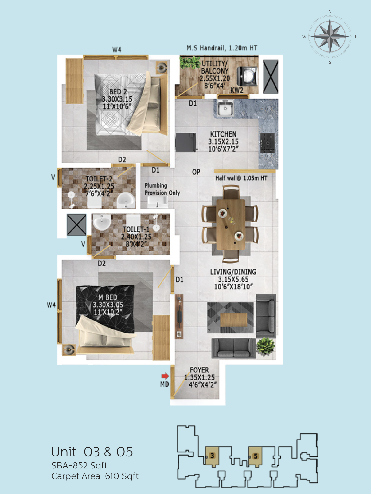 Confident Group - Lakeside | 2 & 3 BHK Waterfront Apartments - 12