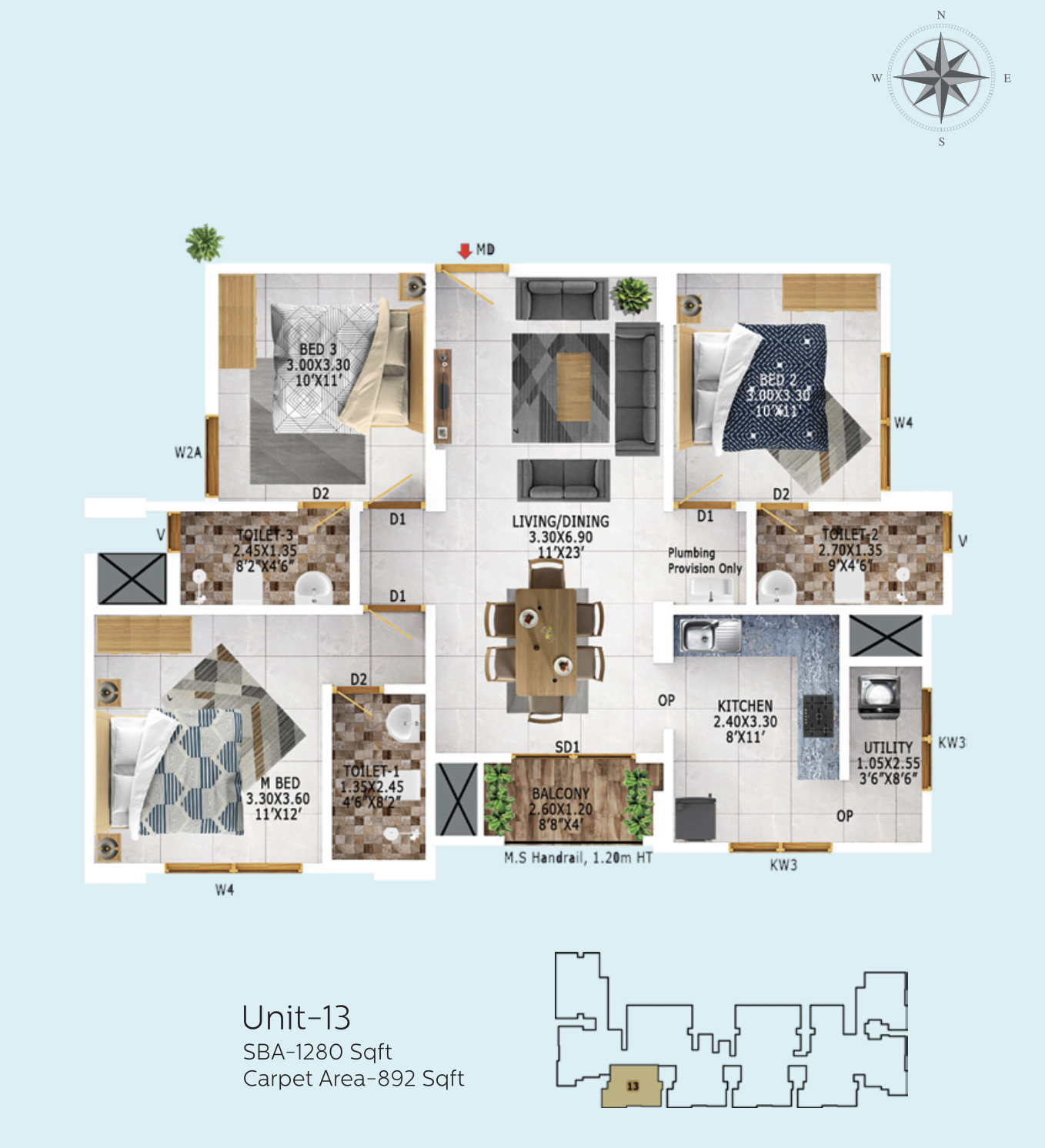 Confident Group - Lakeside | 2 & 3 BHK Waterfront Apartments - 5