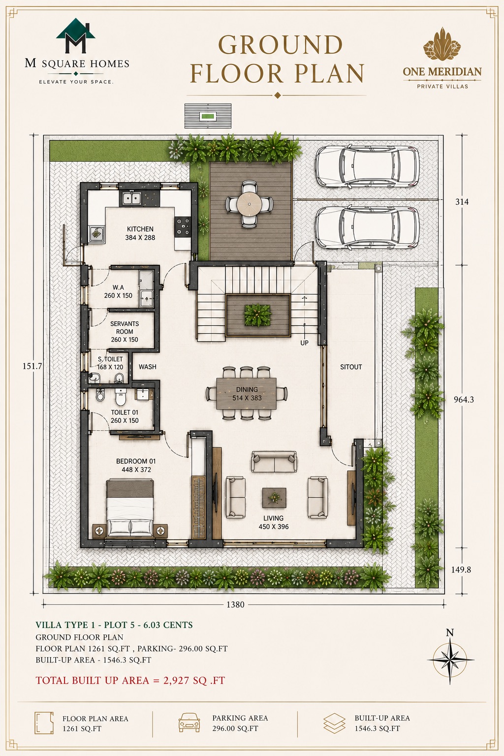 M square Homes - One Meridian | Premium 4 BHK Private Villas in Vennala, Kochi - 6