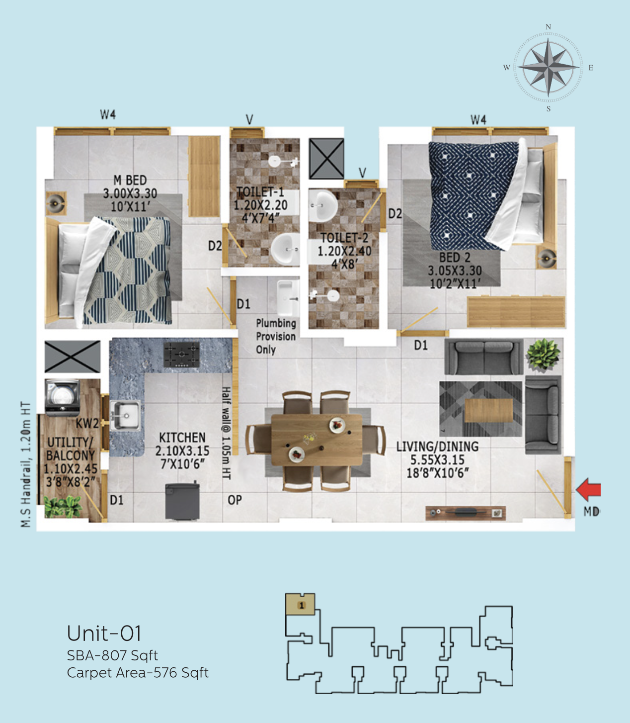 Confident Group - Lakeside | 2 & 3 BHK Waterfront Apartments - 14