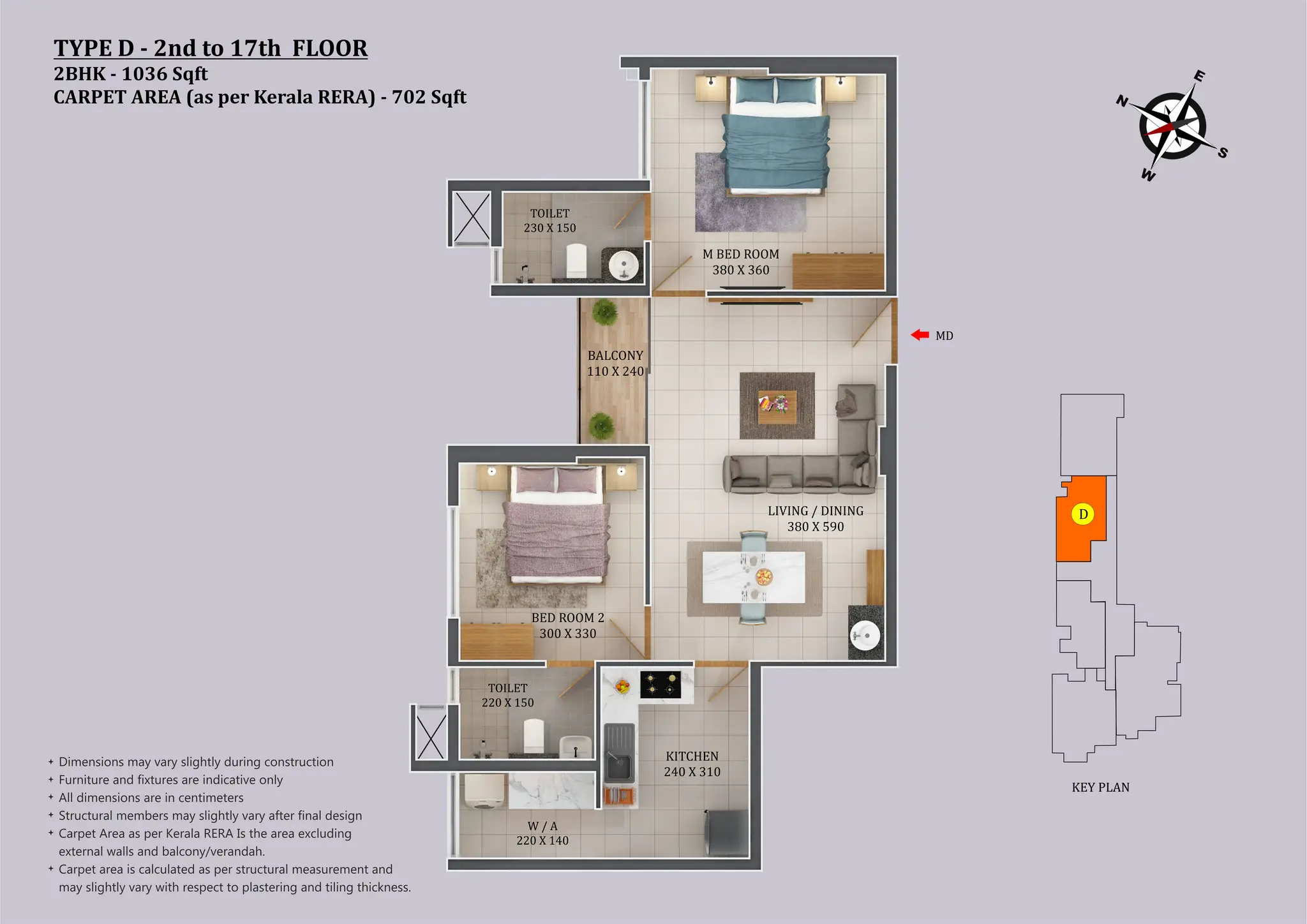 Asset - Canzara | Premium 2,3 & 4 BHK Apartments | Karyavattom - 16