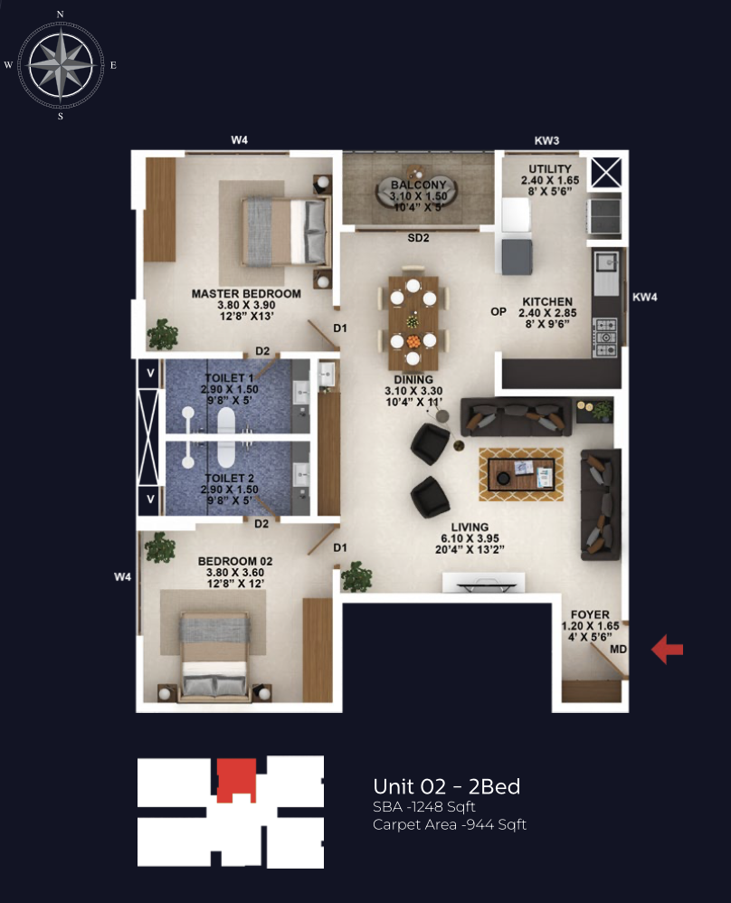 Confident Group - Legacy | Premium Apartments | 3 & 4 BHKs - 8