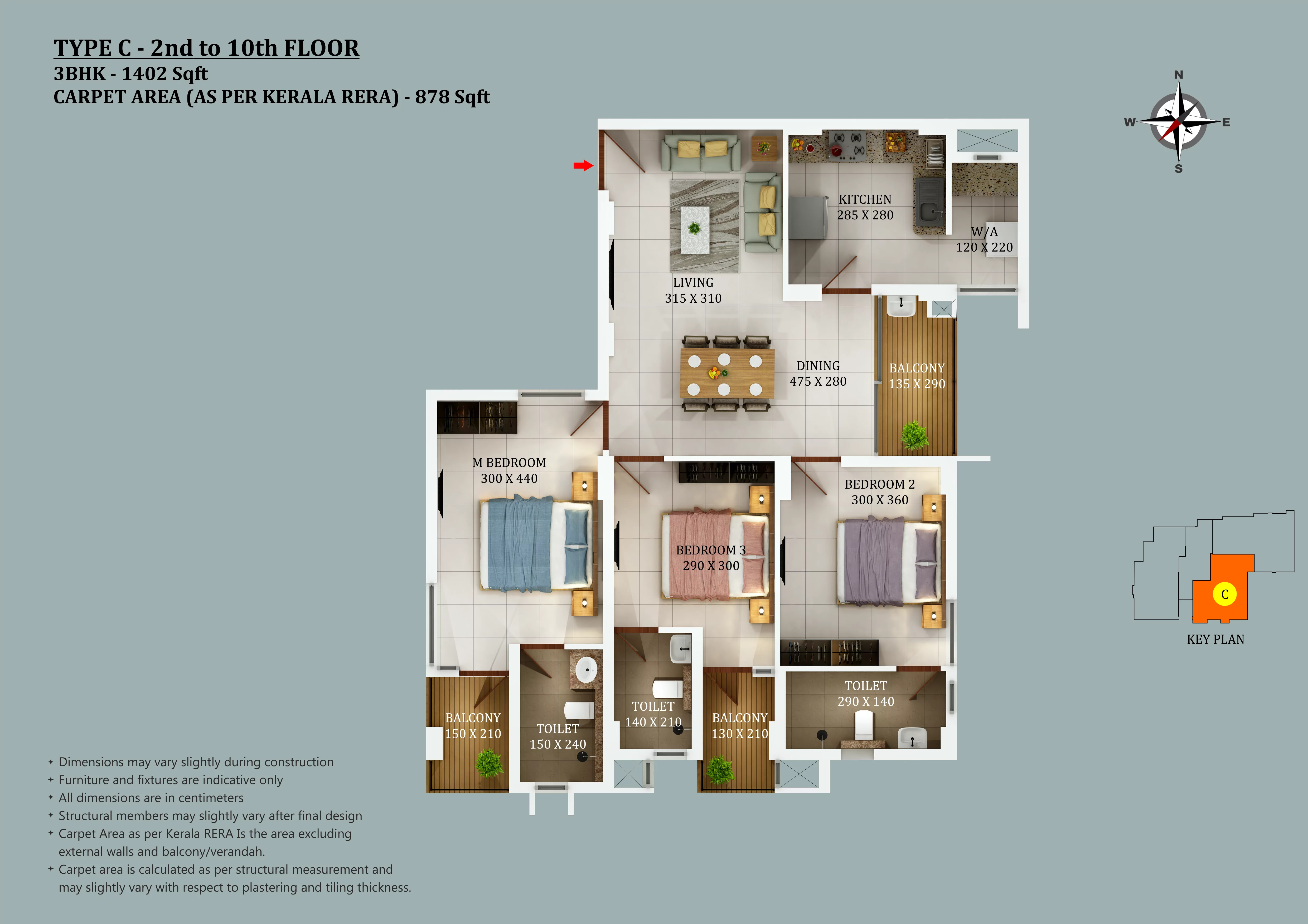 Asset - Samskriti | Only 3 BHK Apartments Near M.G Road, Ernakulam North, Kochi - 12