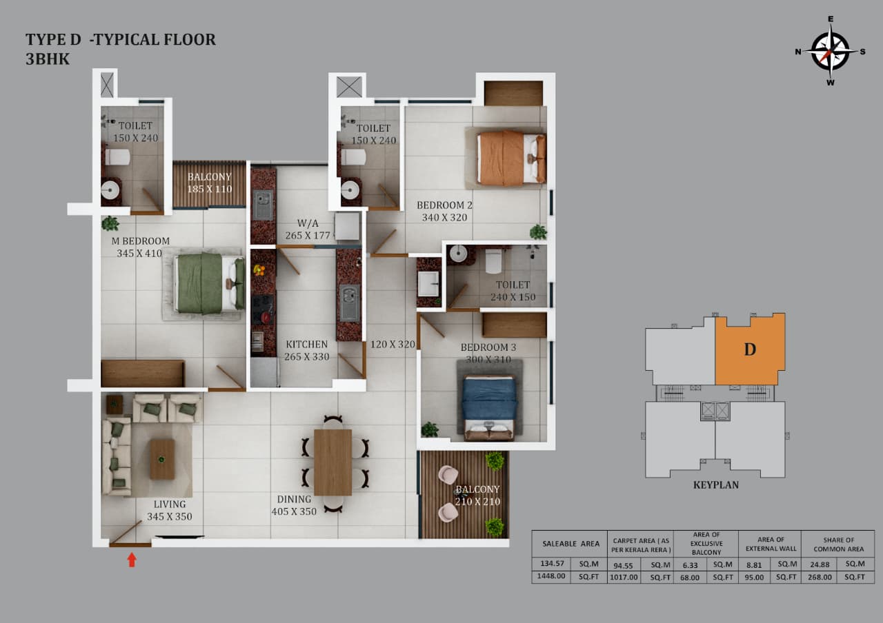 Aryabhangy - Aqua Grand Gateway |2.5 BHK & 3 BHK Premium Apartments in Kumbalam, Kochi - 9
