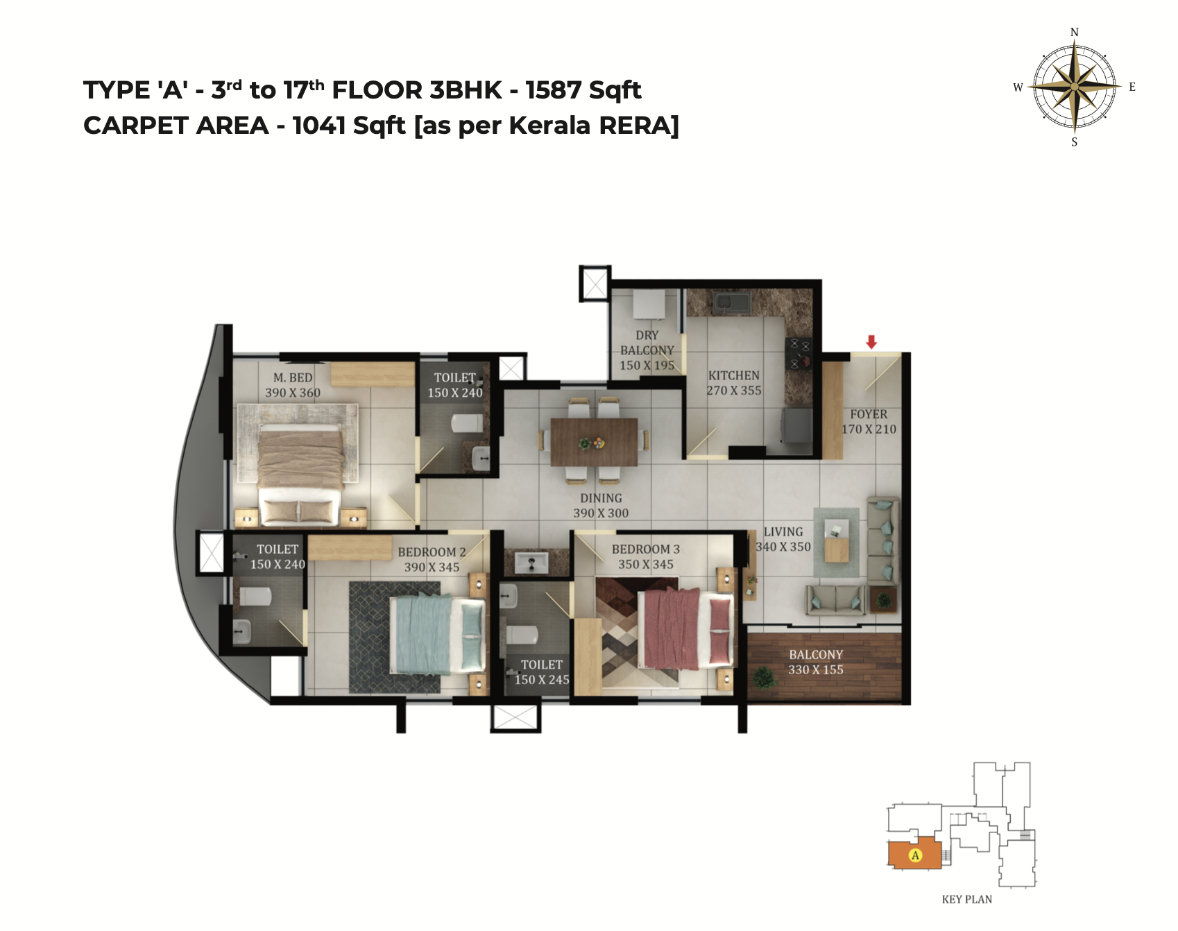 Asset Pavithram | 2 and 3 BHK Flats Apartments in Poonkunnam - 9