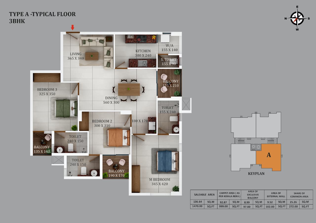 Aryabhangy - Aqua Grand Gateway |2.5 BHK & 3 BHK Premium Apartments in Kumbalam, Kochi - 8