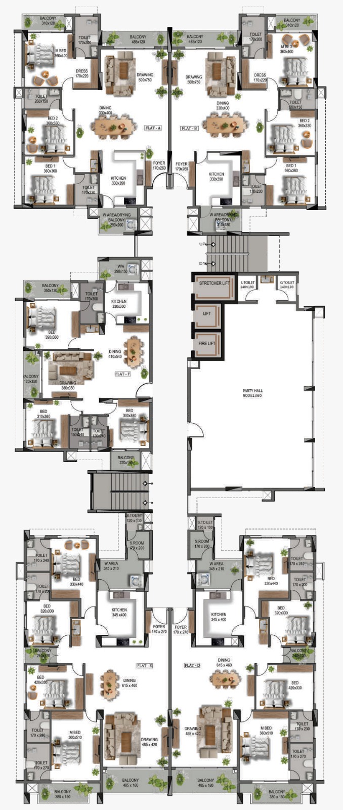 National Builders | National Royal Palace – 3 & 4 BHK Ultra Luxury Apartments- Pathadippalam ,Edappally - 18
