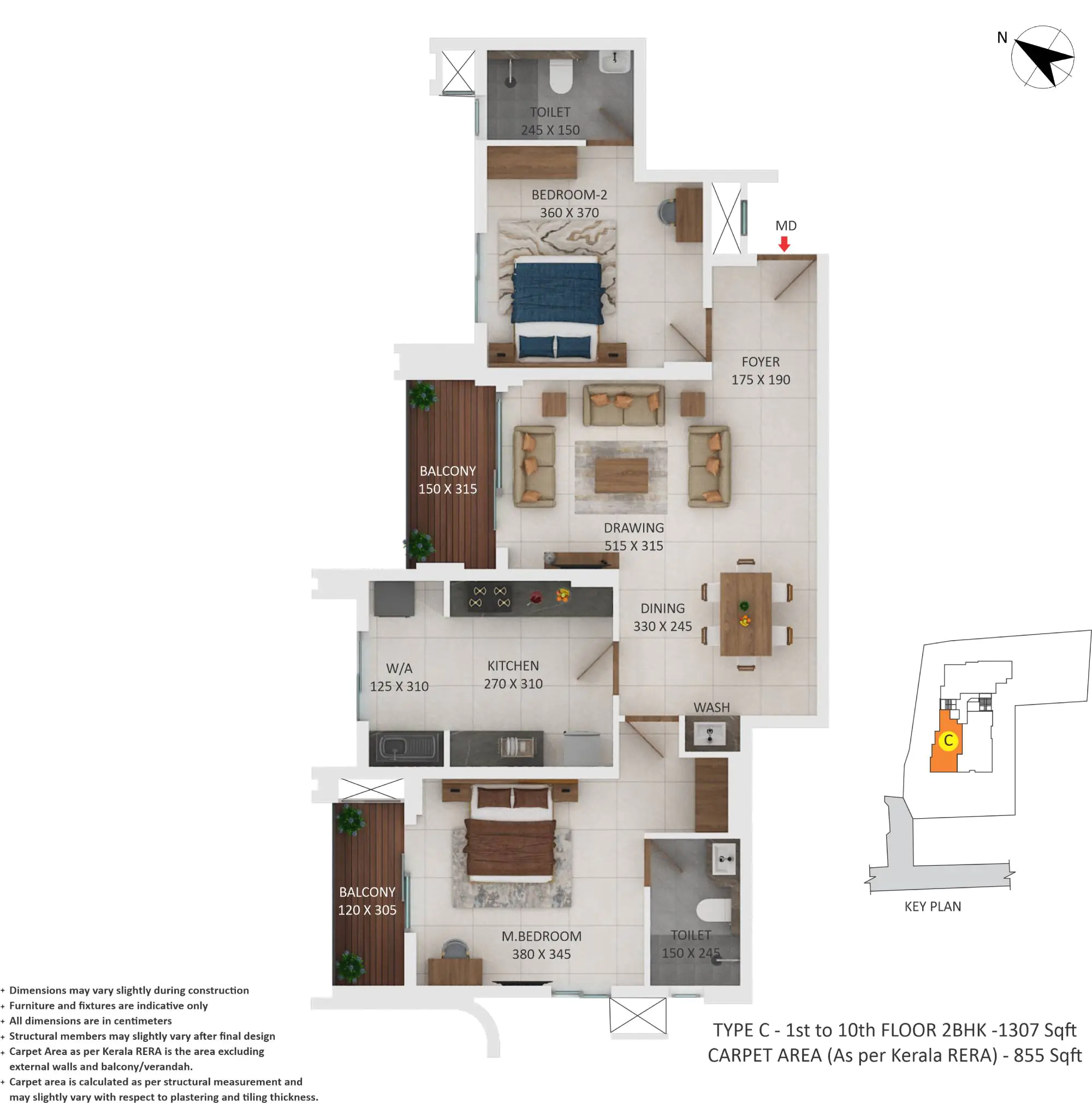 Asset - Palette | 2 & 3 BHK Apartments in Thammanam - 7