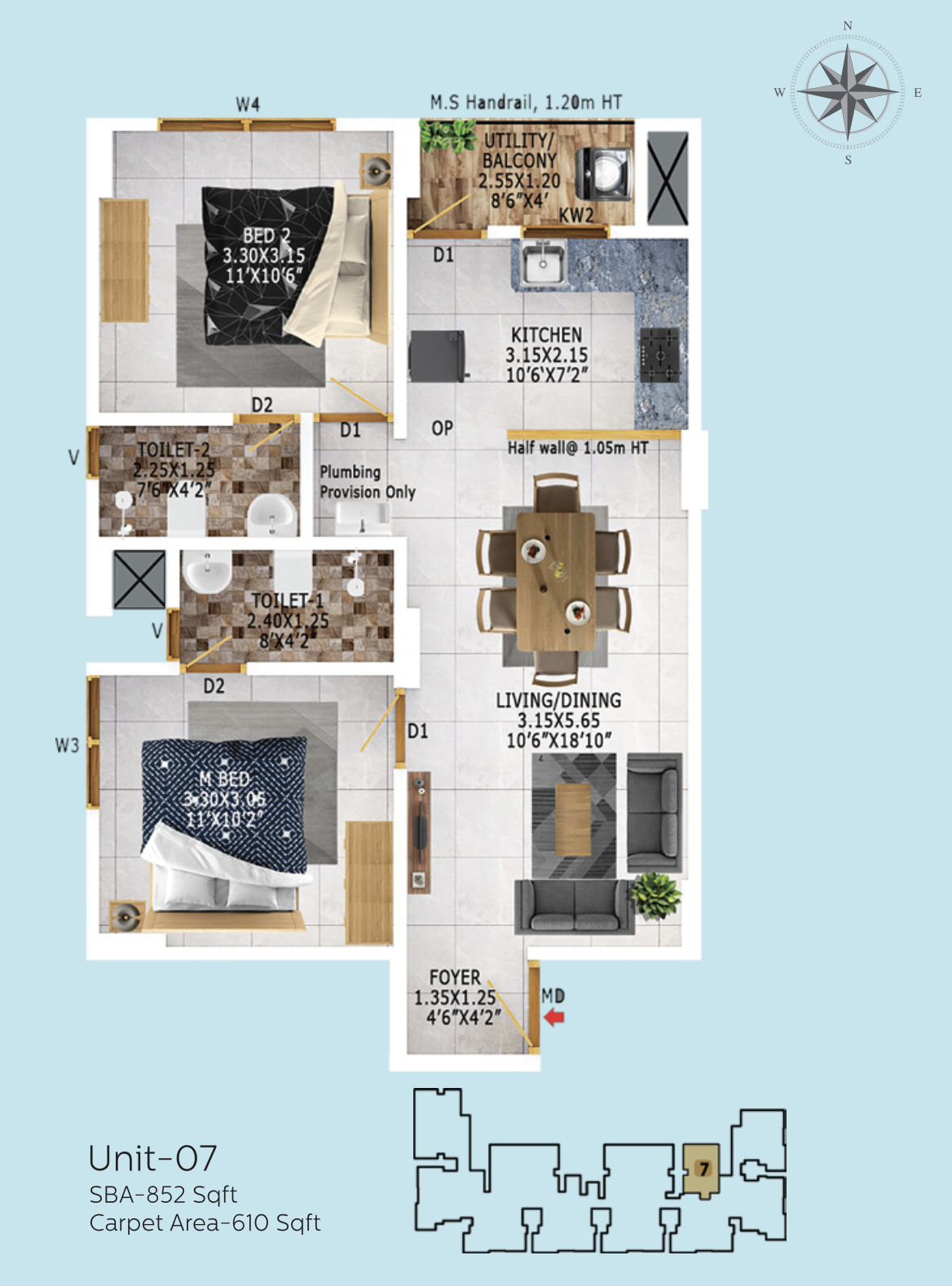 Confident Group - Lakeside | 2 & 3 BHK Waterfront Apartments - 10