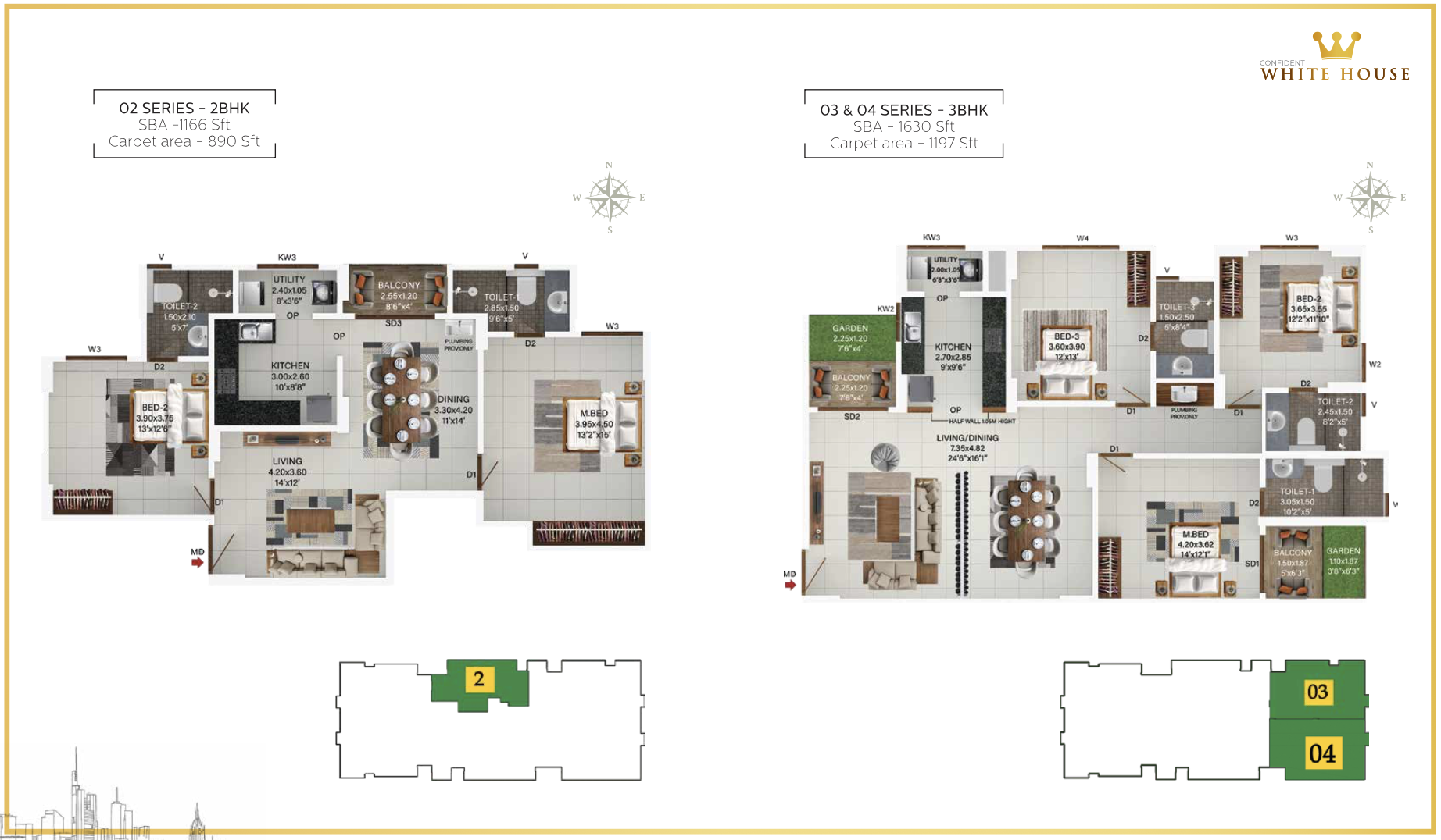 Confident Group - White House | 2 & 3 BHK Premium Apartments - 6
