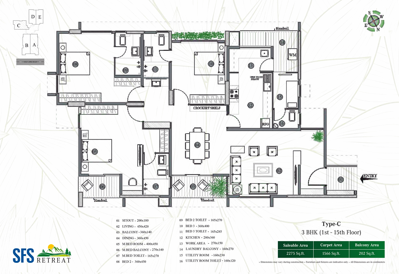3BHK Luxury Apartment in Kowdiar SFS Retreat - 8