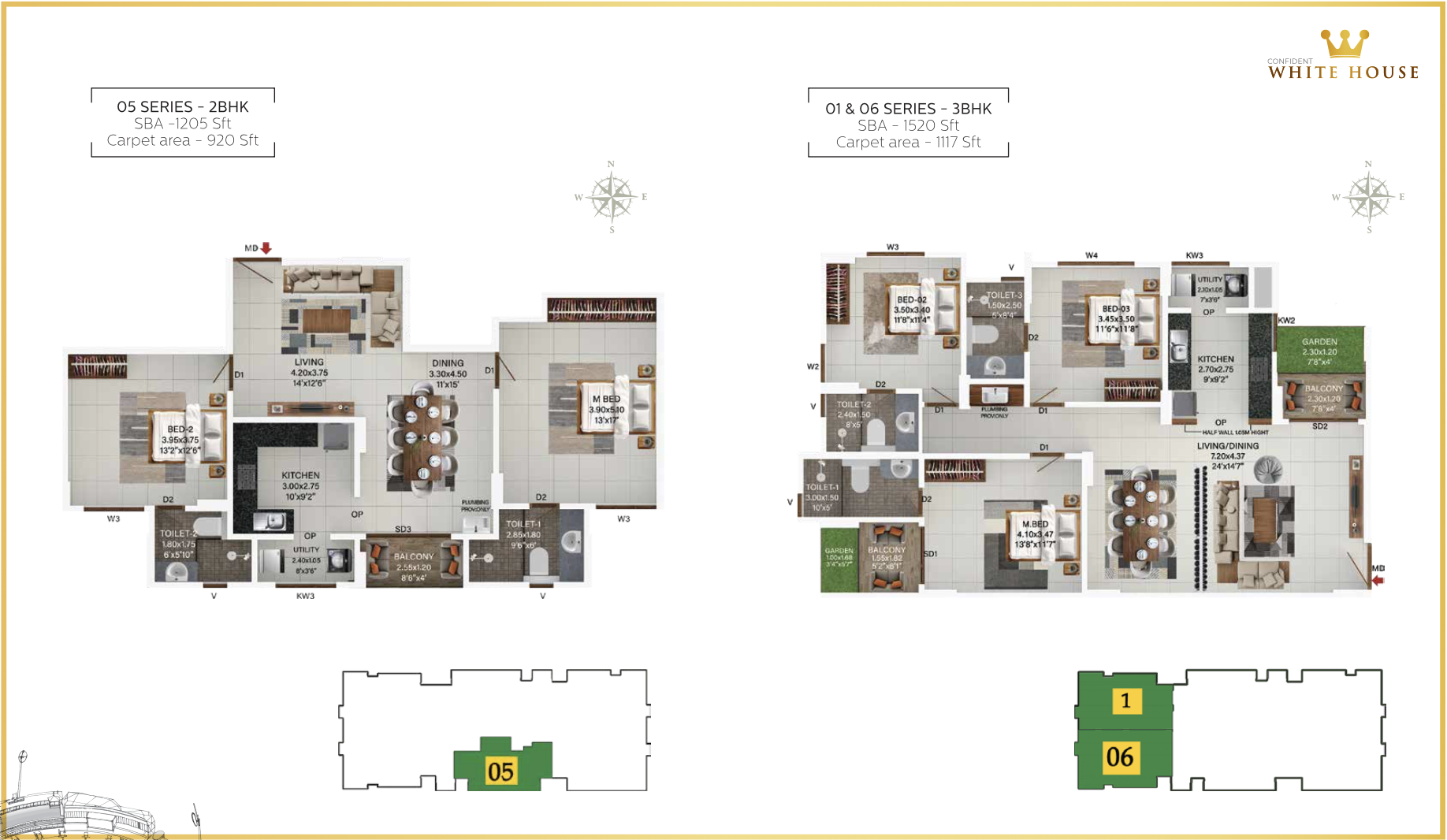 Confident Group - White House | 2 & 3 BHK Premium Apartments - 5