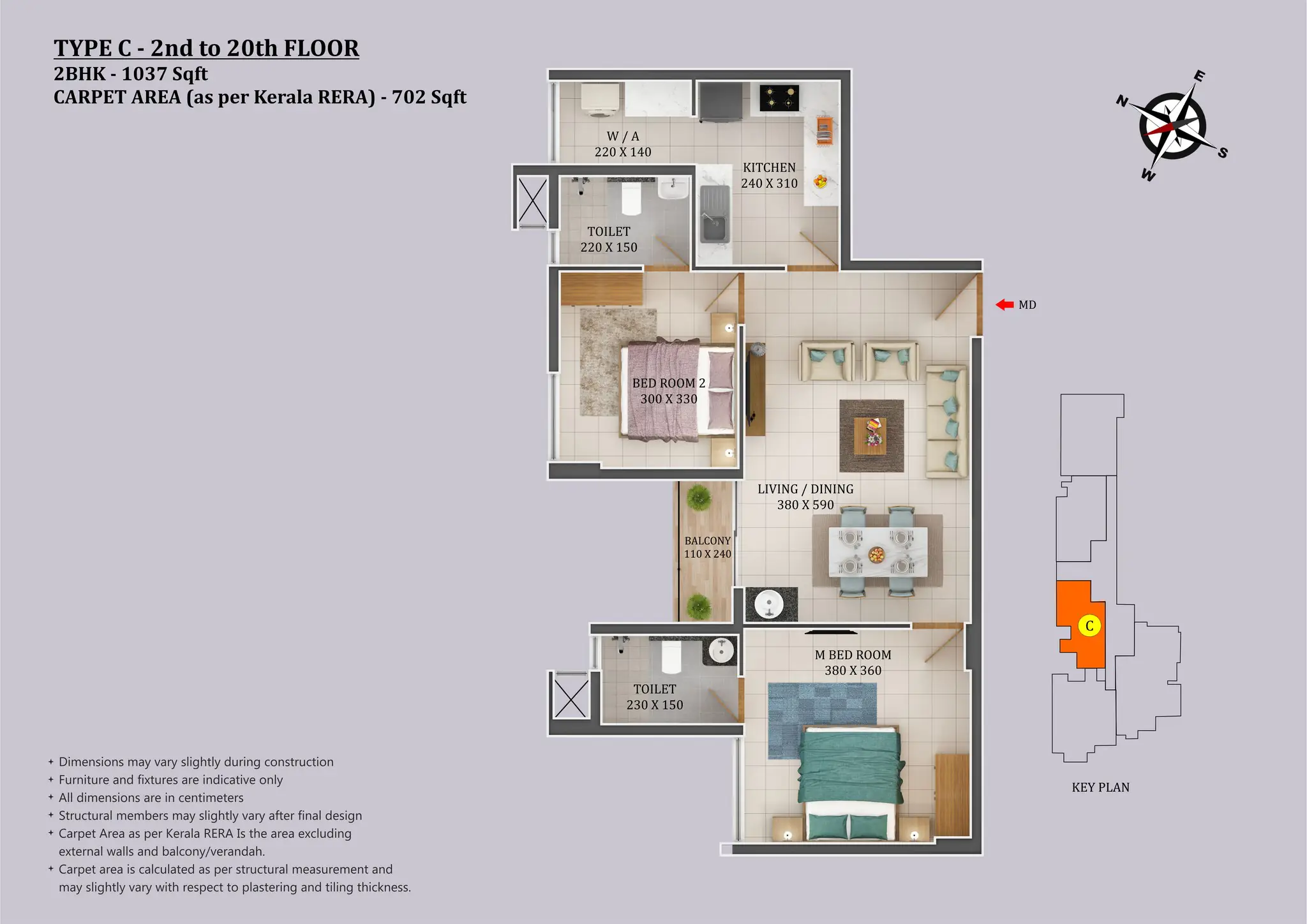 Asset - Canzara | Premium 2,3 & 4 BHK Apartments | Karyavattom - 14