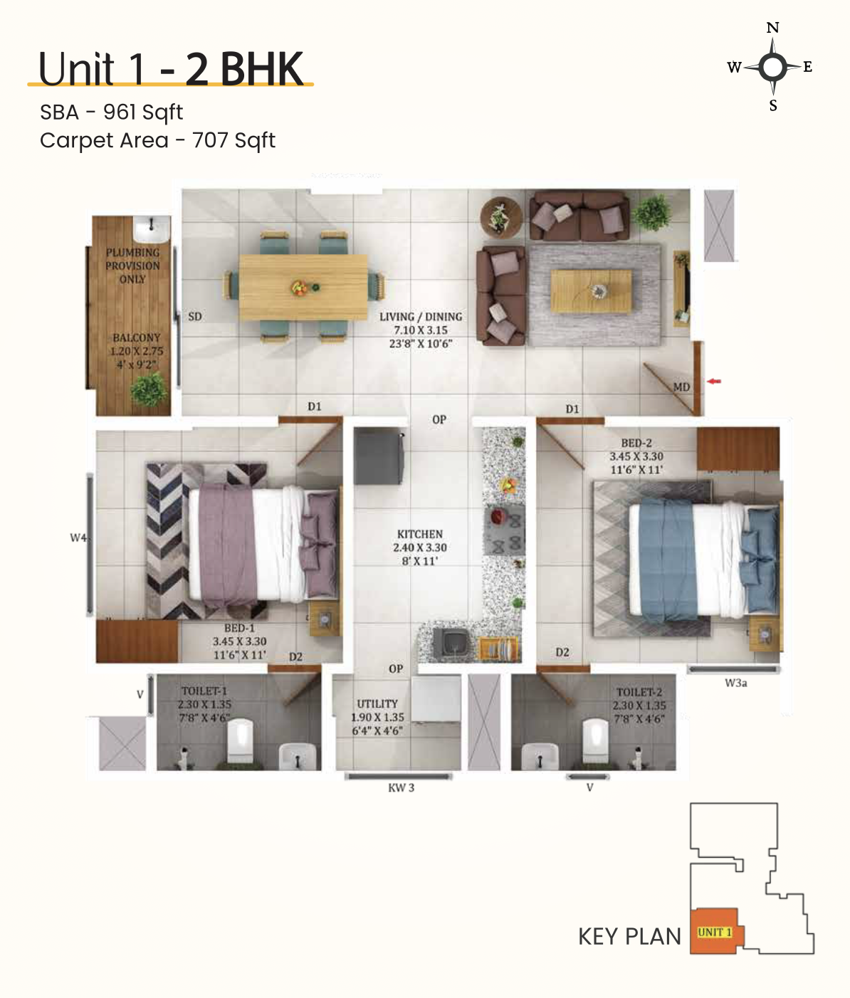 Confident Group - Sunflower | 2 & 3 BHK Apartments - 7