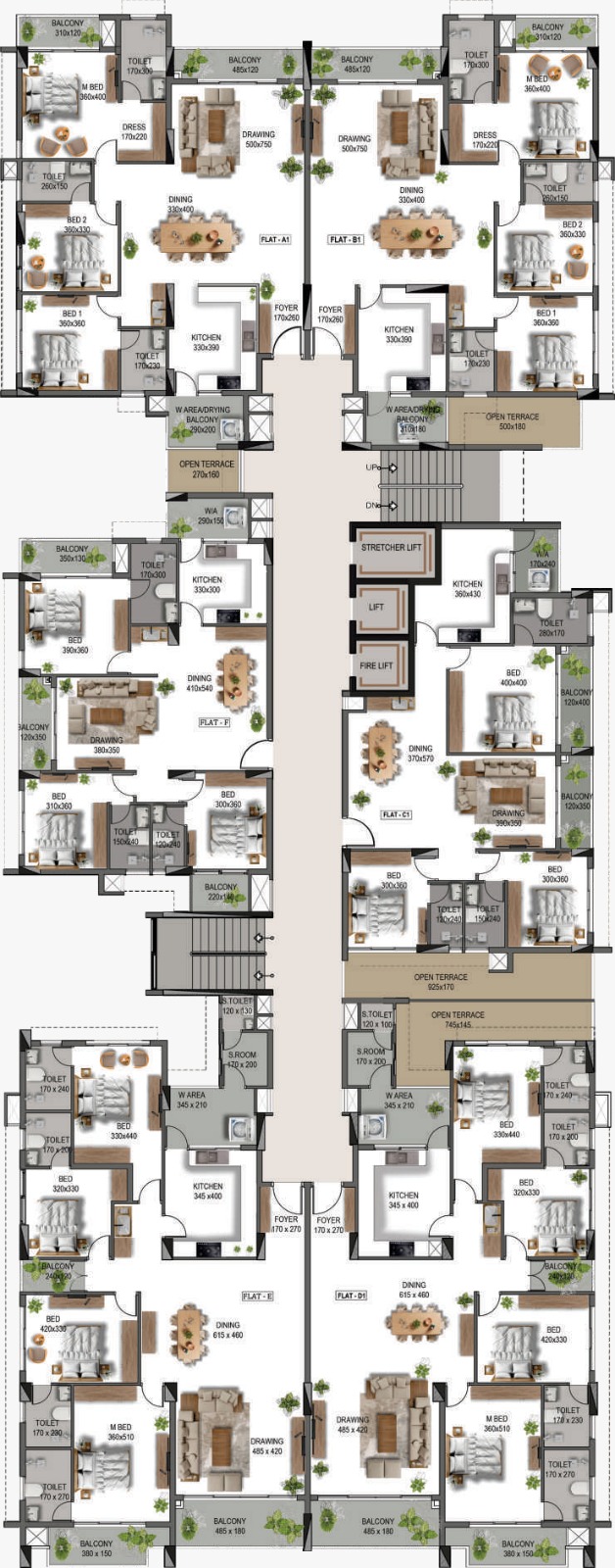National Builders | National Royal Palace – 3 & 4 BHK Ultra Luxury Apartments- Pathadippalam ,Edappally - 16