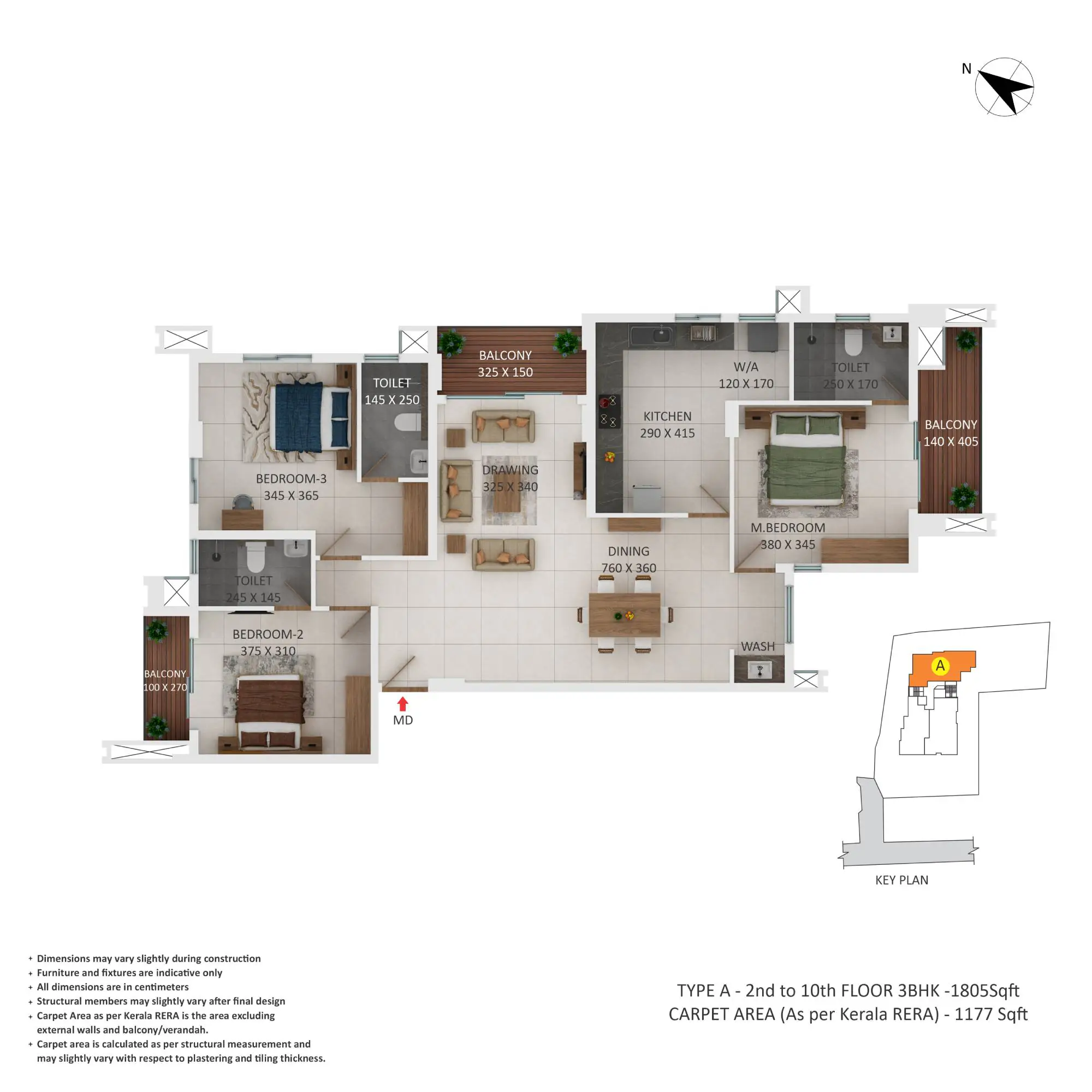 Asset - Palette | 2 & 3 BHK Apartments in Thammanam - 8