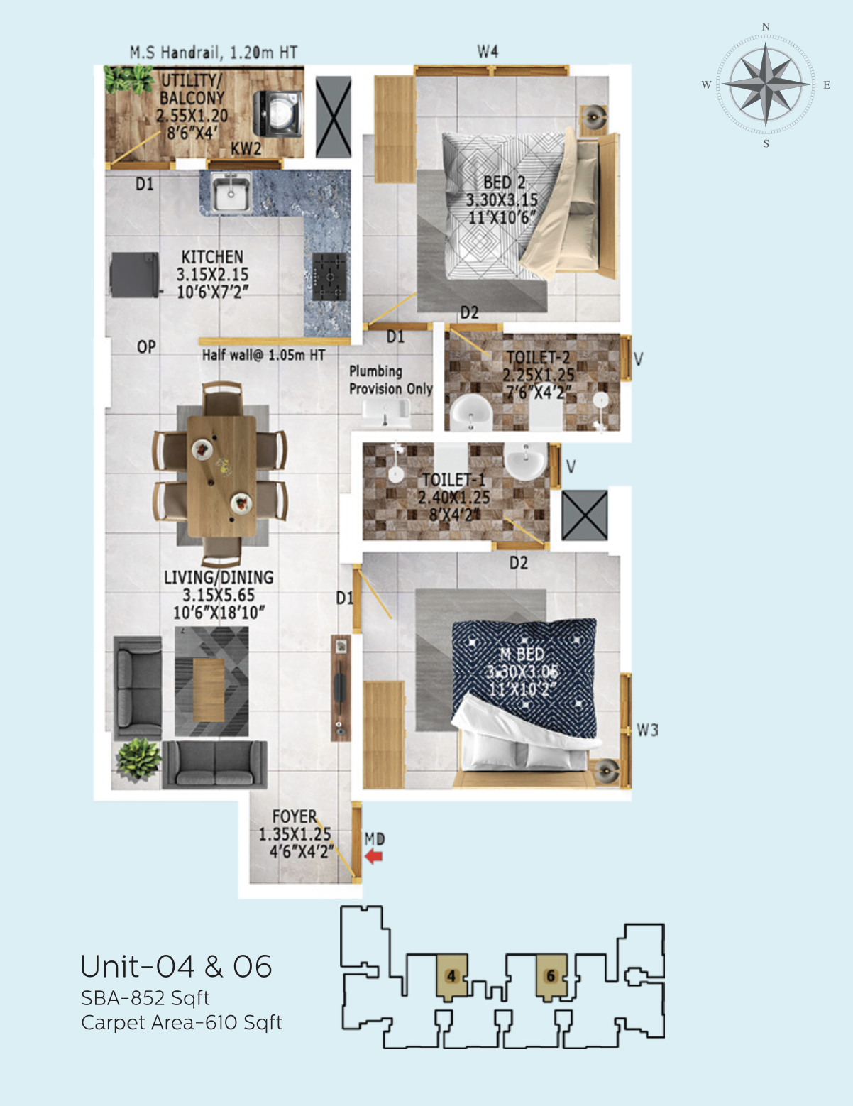 Confident Group - Lakeside | 2 & 3 BHK Waterfront Apartments - 11
