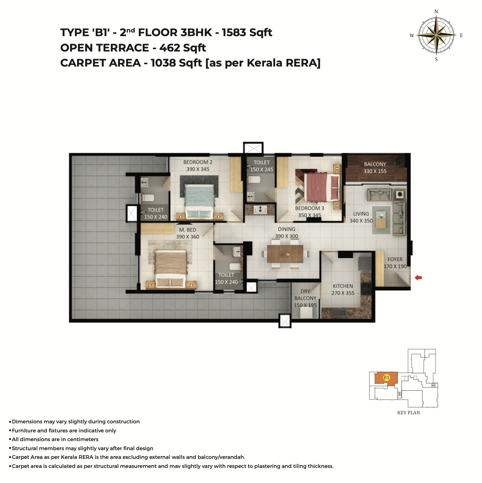 Asset Pavithram | 2 and 3 BHK Flats Apartments in Poonkunnam - 18