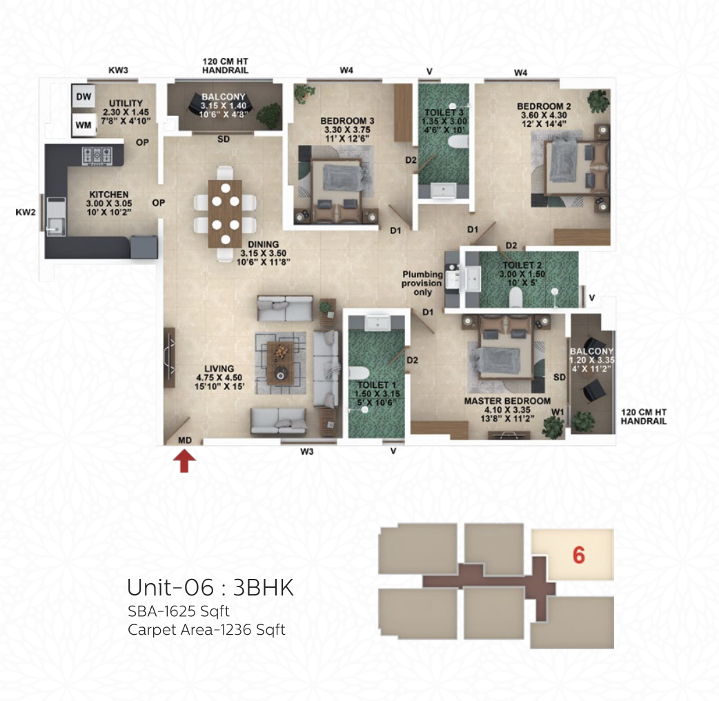 Confident Group - Infinity | Edappally | 2 & 3 BHK Premium Apartments - 5